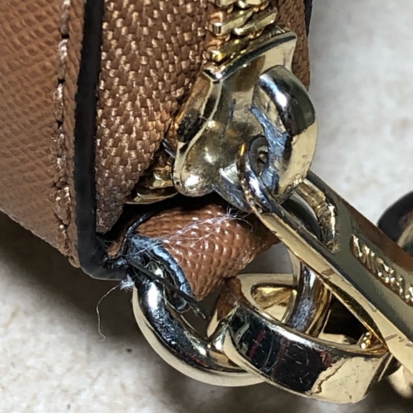 9. Michael Kors Cognac Zip Around Wristlet - Picture 11 of 14